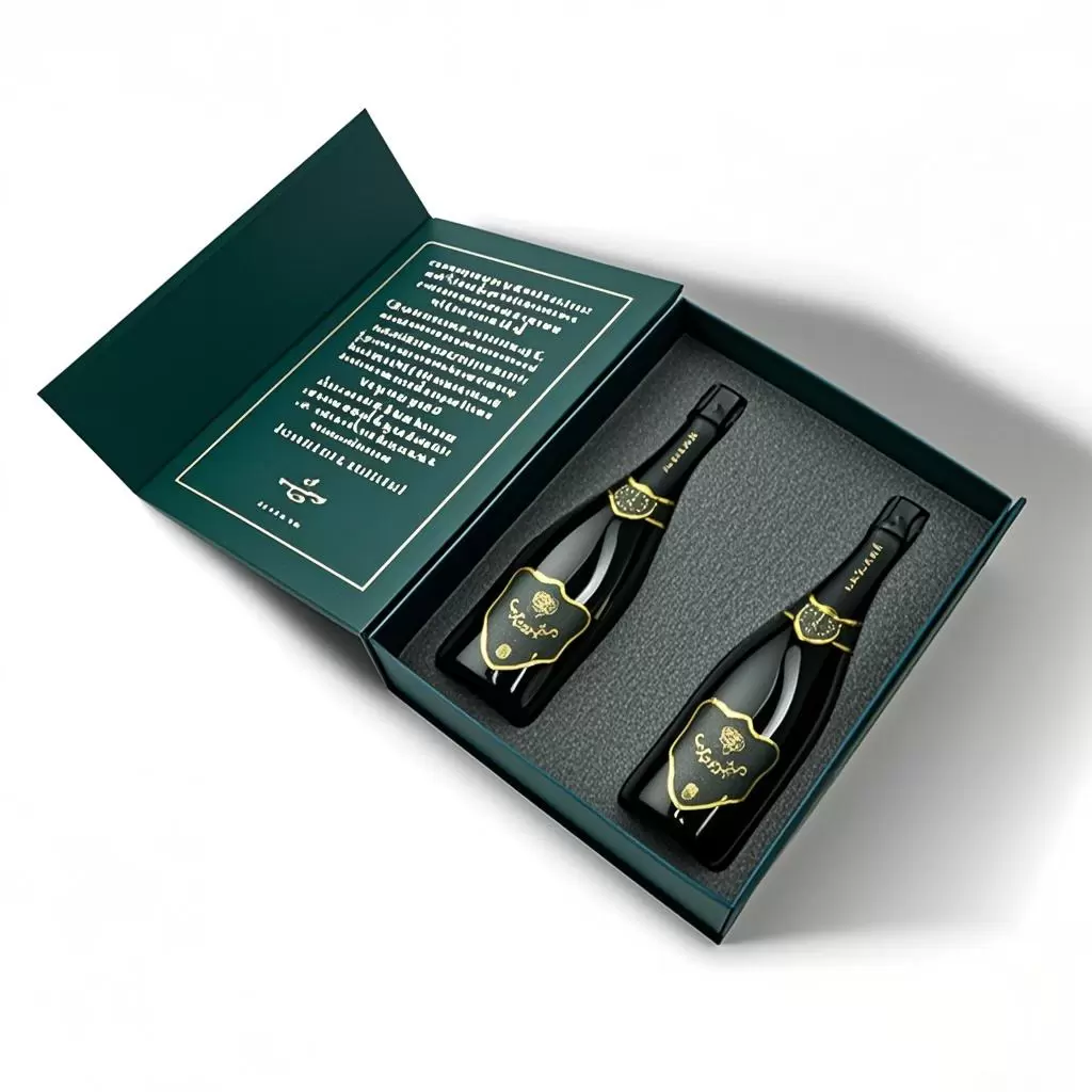 Thumbnail of wine cardboard box with red packaging style